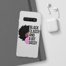 Load image into Gallery viewer, Black Classy and a Bit Sassy Flexi Cases