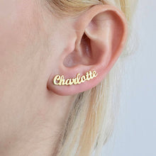 Load image into Gallery viewer, Stud Custom Name Earrings