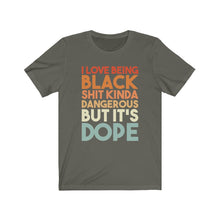 Load image into Gallery viewer, I Love Being Black Unisex Jersey Short Sleeve Tee