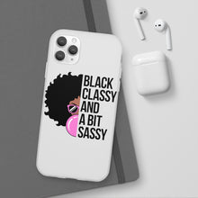 Load image into Gallery viewer, Black Classy and a Bit Sassy Flexi Cases