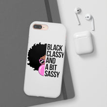 Load image into Gallery viewer, Black Classy and a Bit Sassy Flexi Cases