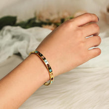 Load image into Gallery viewer, Multi-Stone Hinge Bangle (available in 3 colors)