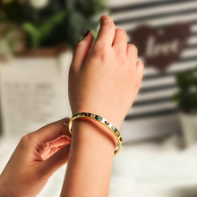 Load image into Gallery viewer, Multi-Stone Hinge Bangle (available in 3 colors)