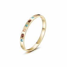 Load image into Gallery viewer, Multi-Stone Hinge Bangle (available in 3 colors)