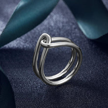 Load image into Gallery viewer, Silver Love Knot Ring