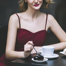 Load image into Gallery viewer, CZ V-Shaped Set Pendant Necklace