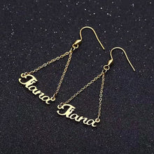 Load image into Gallery viewer, Custom Name Drop Earrings For