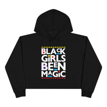Load image into Gallery viewer, Black Girls Been Magic Crop Hoodie
