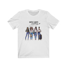Load image into Gallery viewer, Catch Flights Not Feelings Jersey Short Sleeve Tee