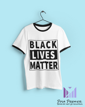 Load image into Gallery viewer, Black Lives Matter Unisex Ringer Tee