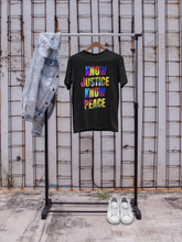 Load image into Gallery viewer, Know Justice, Know Peace Unisex Heavy Cotton Tee