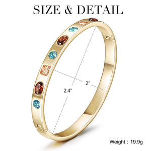 Multi-Stone Hinge Bangle  (available in 3 colors)
