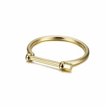 Load image into Gallery viewer, D-Shape Screw Bar Bangle
