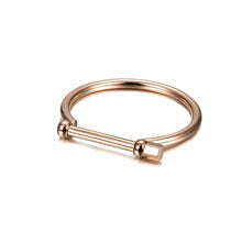 Load image into Gallery viewer, D-Shape Screw Bar Bangle
