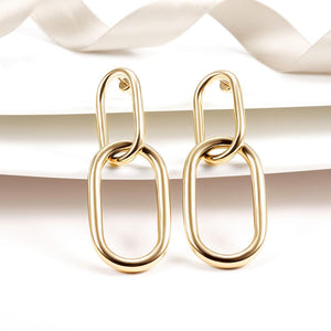 Interlocking Hoop Earrings (available in 3 colors)
